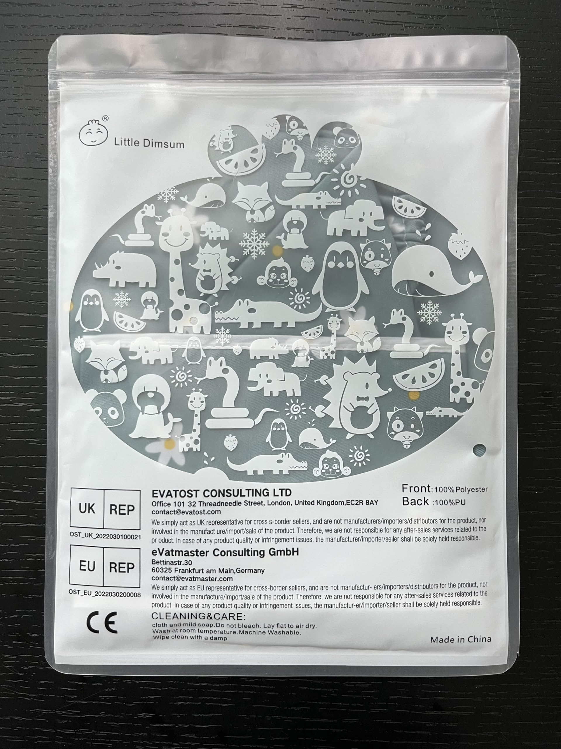 Waterproof Long Sleeve Baby Bib with Food Catcher - Toddler Weaning Coverall Set for 6-36 Months | Flower Pattern | Easy to Wipe Clean | Perfect for Messy Meals & Self-Feeding Practice