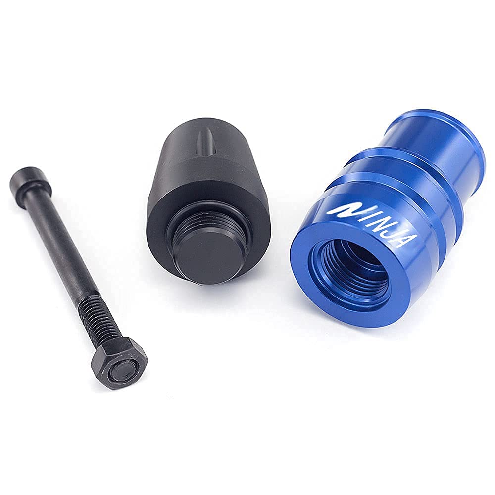 KAWASAKI NINJA 250 300 400 Motorcycle CNC Crash Protection Sliders (2018-2024 Models) - Exhaust & Frame Protection Pads with Logo - Perfect for Track Days & Street Riding Safety