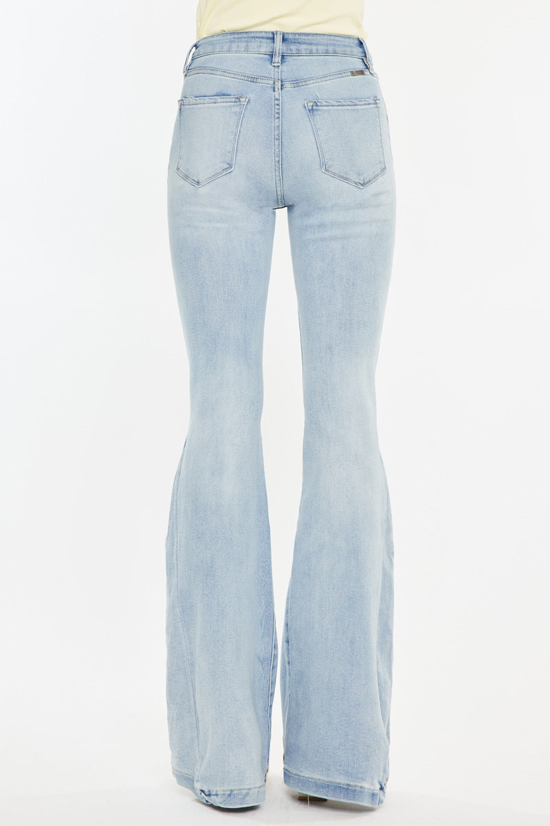 Thandie High Rise Flare Jeans for Women - Stretchy Denim Pants with Retro 70s Style | Perfect for Casual Outfits, Date Nights & Vintage Fashion Looks
