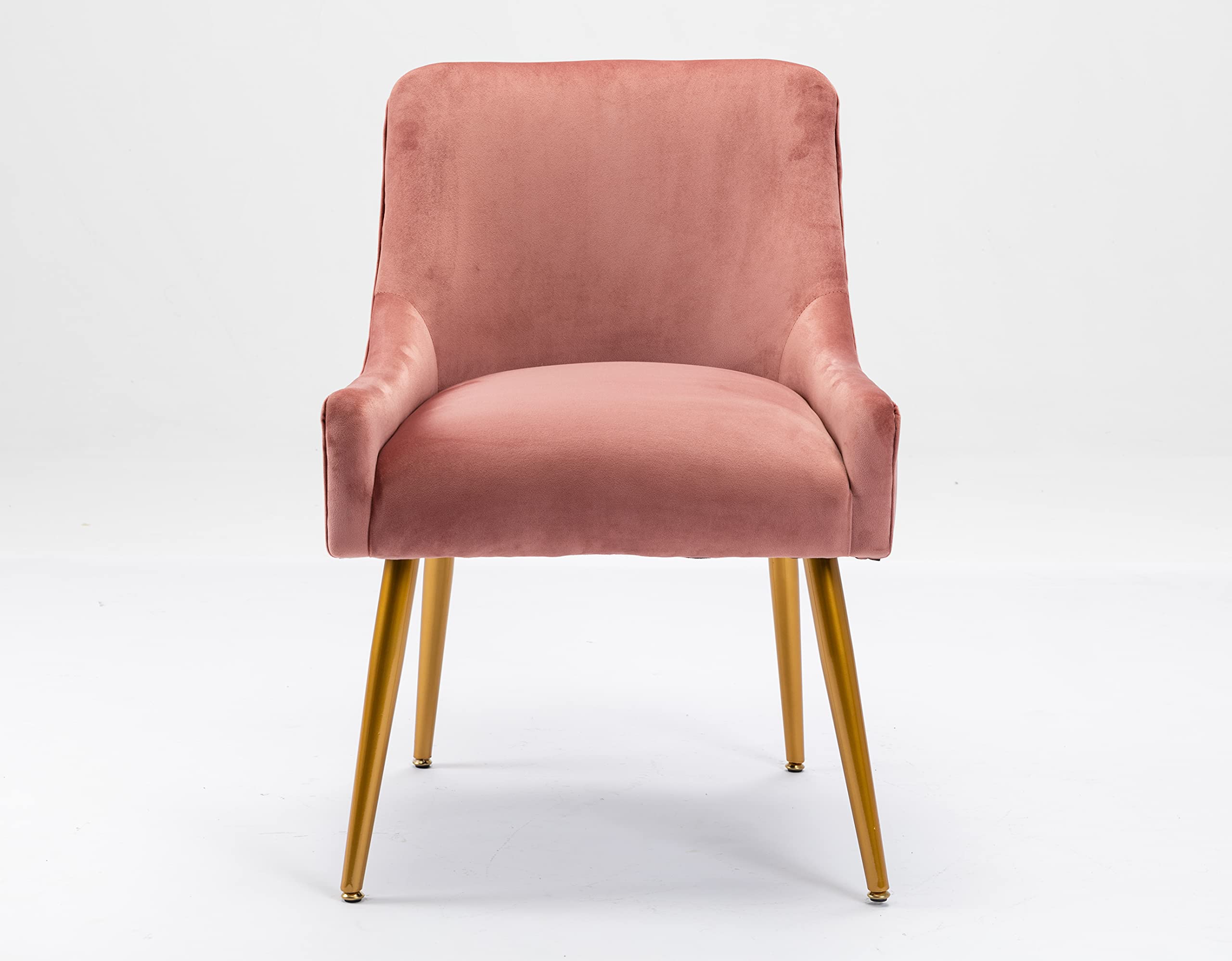 Modern Velvet Accent Chair with Metal Legs - Upholstered Armchair for Living Room, Bedroom, Office & Study | Comfortable Club Chair for Dining & Leisure | Rosewood & Velvet Fabric (Perfect for Reading Nook, Home Decor & Small Spaces)