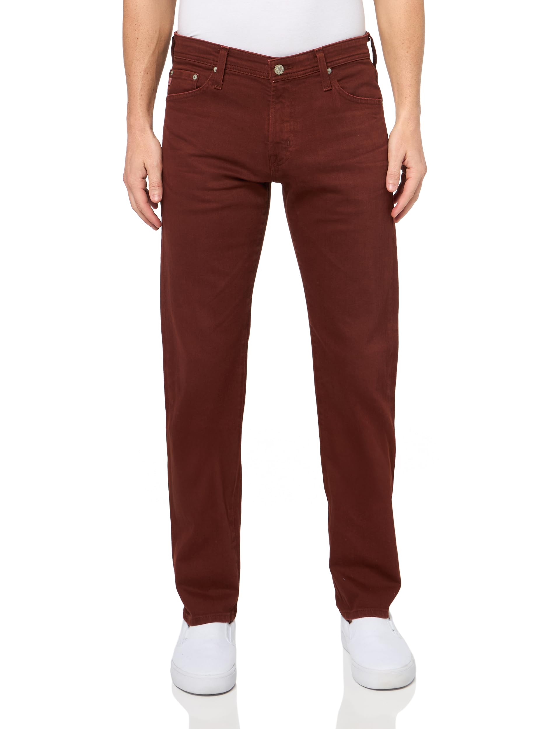 AG Jeans Men's The Tellis Modern Slim Fit Stretch Denim Pants - Sulfur Rich Crimson Wash (Size W32) | Comfortable & Stylish for Casual Wear, Office & Night Out
