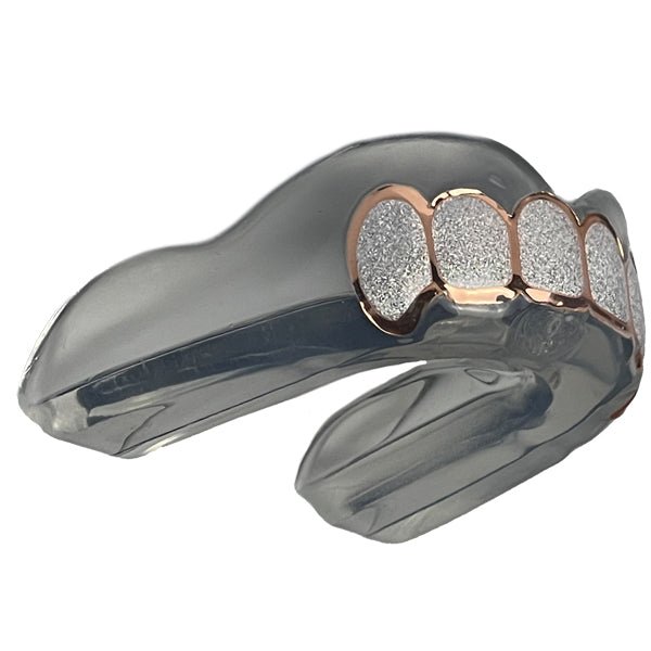 Rose Gold Diamond Grillz for Men & Women - 14K Gold Plated Hip Hop Grillz Teeth - Perfect for Parties, Concerts & Special Occasions