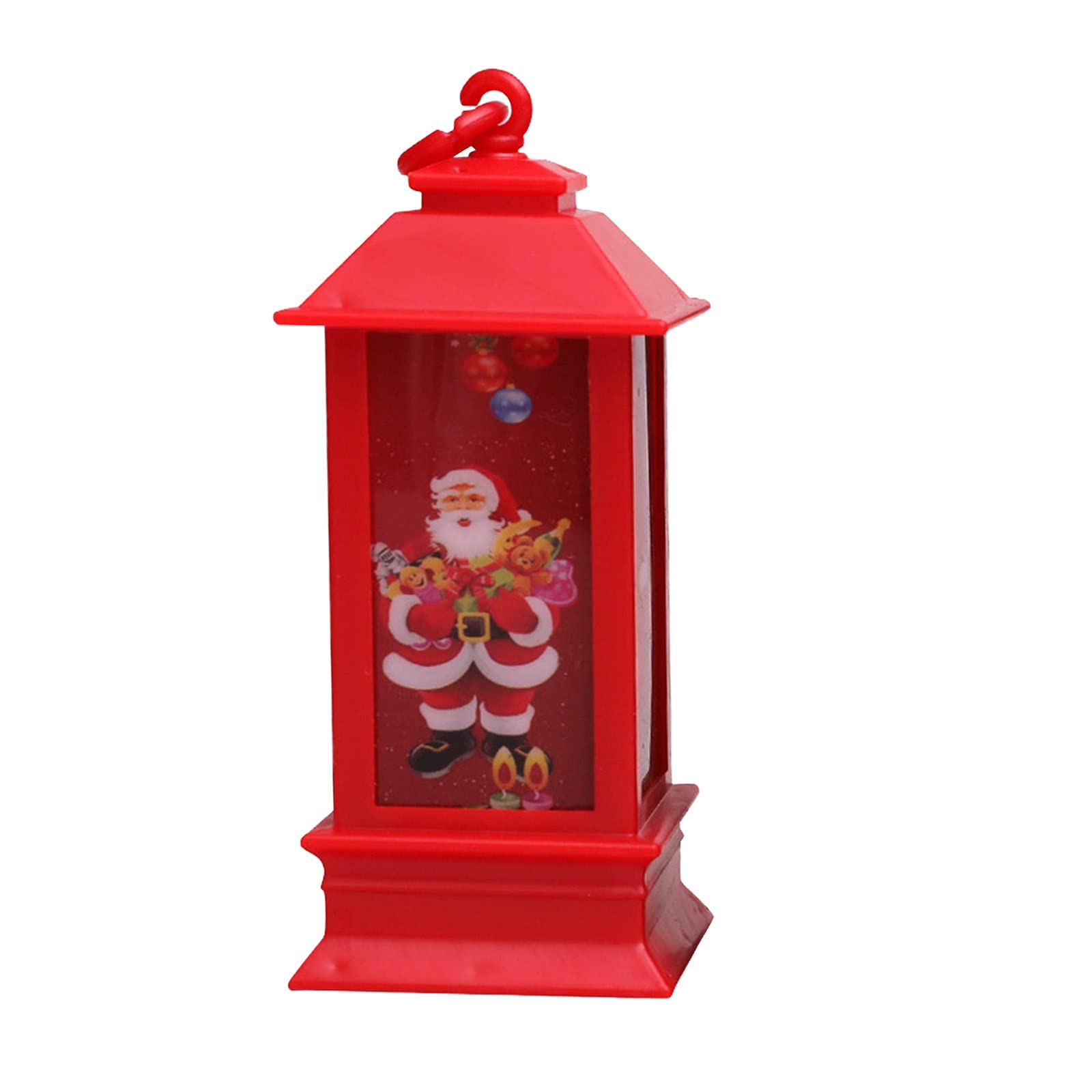 XIAOHUIHUI Retro Christmas LED Portable Lantern - 4 Corner Holiday Decoration Light for Kids, Party Supplies & Home Decor | Perfect for Christmas Tree Decorating, Holiday Parties, Gift Giving & Festive Indoor/Outdoor Lighting