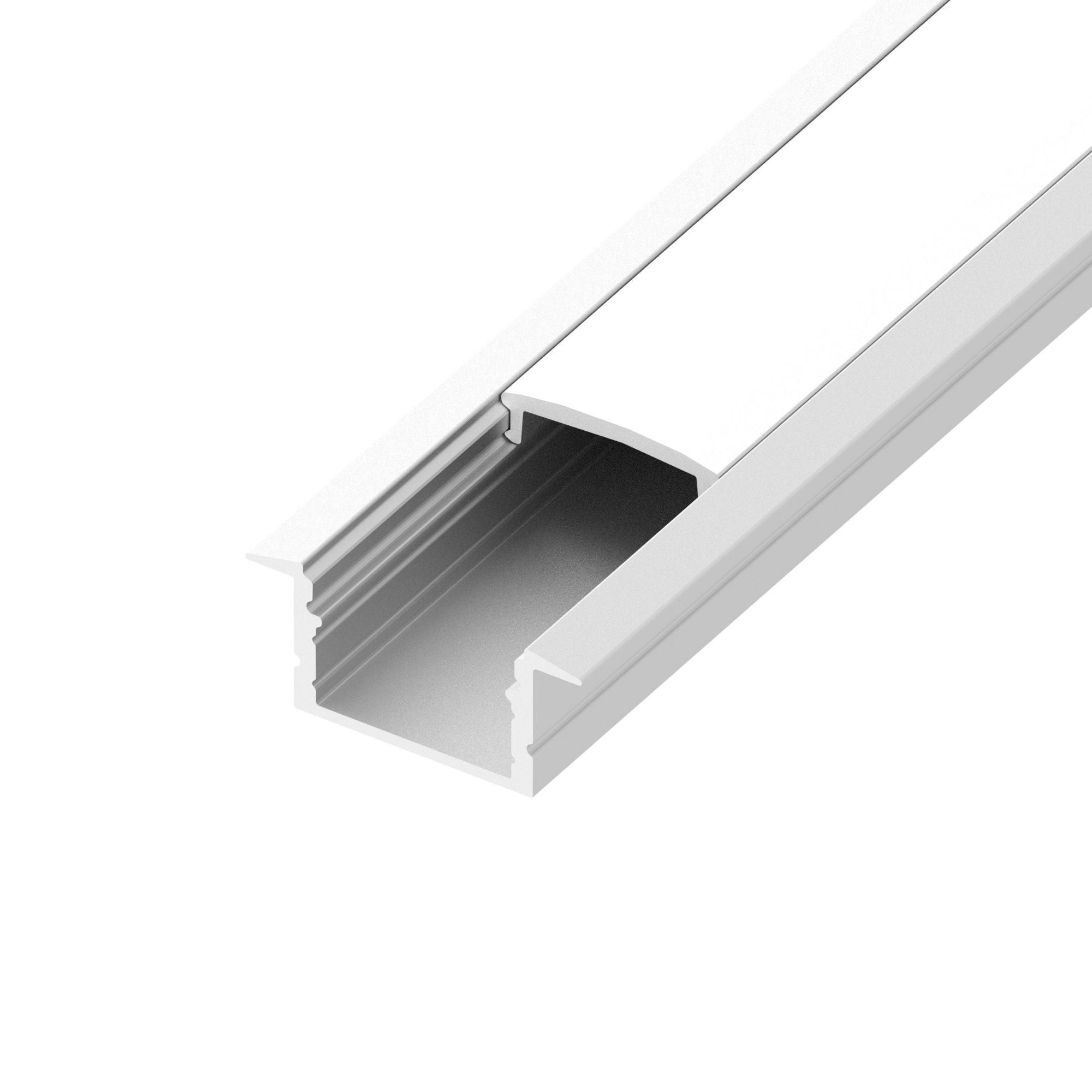 48 Pack Recessed Aluminum Channel for LED Strip Lights - Durable U-Shaped Track for Home, Kitchen, and Cabinet Lighting (12mm/0.47in Width) - Easy Installation & Professional Look