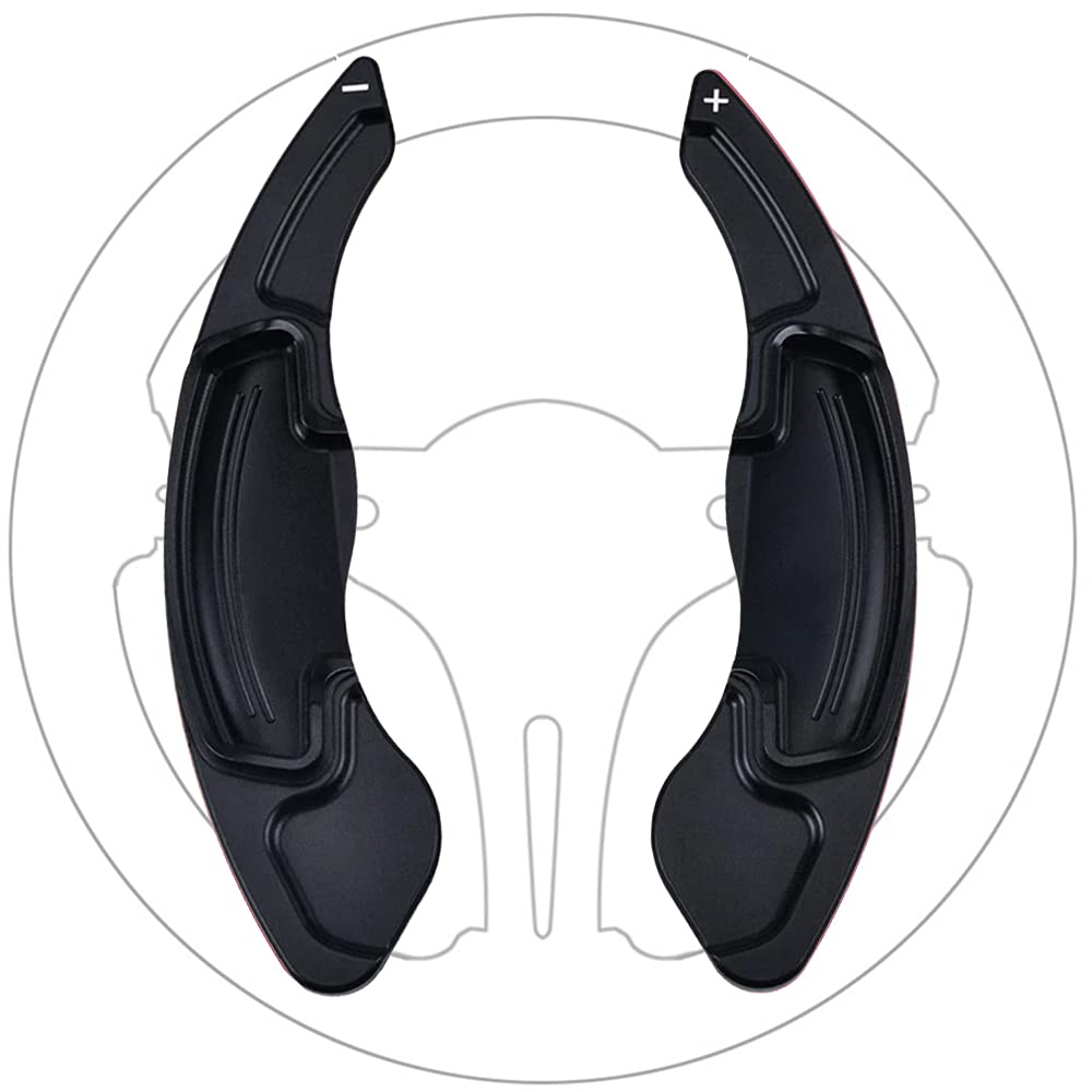 Premium Aluminum Steering Wheel Paddle Shifter Extensions (2-Piece Set, Black) - Compatible with Honda Civic, Civic Hatchback 2016-2021, Insight, Accord, Odyssey, CR-V & Acura CDX, MDX, RDX - Enhance Driving Experience for Racing & Daily Commute