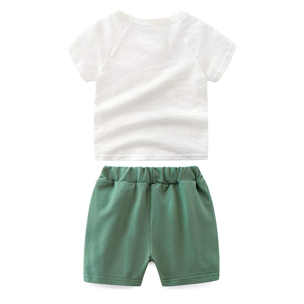 **Adorable Dinosaur Boys Toddler Clothes Sets - Soft Cotton T-Shirt & Shorts Outfit for Playtime & Casual Wear**