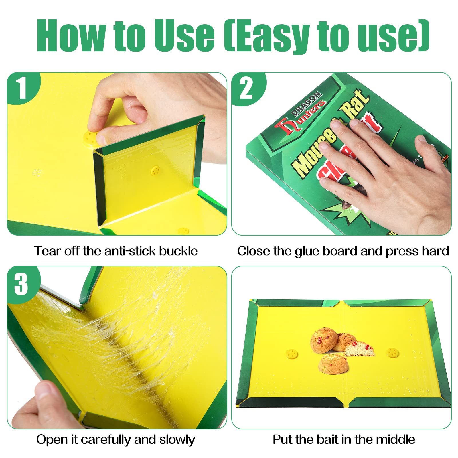48 Pack Large Sticky Mouse Traps - Extra Strength Glue Boards for Rats, Rodents, Cockroaches & Insects - Indoor/Outdoor Pest Control - Perfect for Homes, Garages, Kitchens & Basements