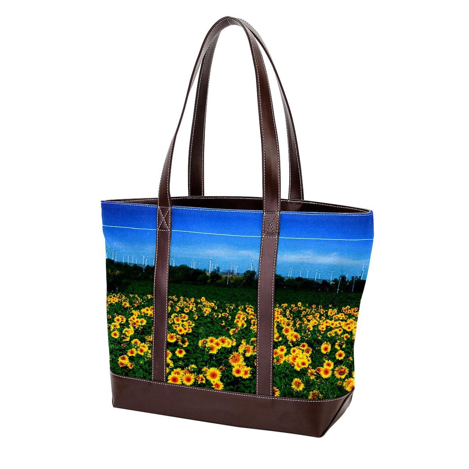 Elegant Stained Glass Cat Tote Bags for Women - Large Leather & Canvas Shoulder Satchel Hobo Purse - Perfect for Work, Travel & Shopping