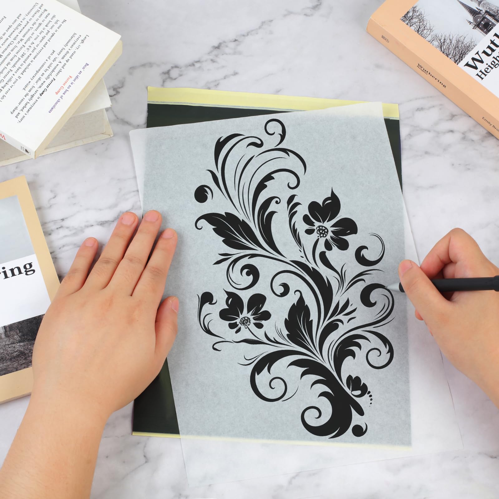 Phinus Tattoo Transfer Paper - 50 Sheets A4 Size (8.25