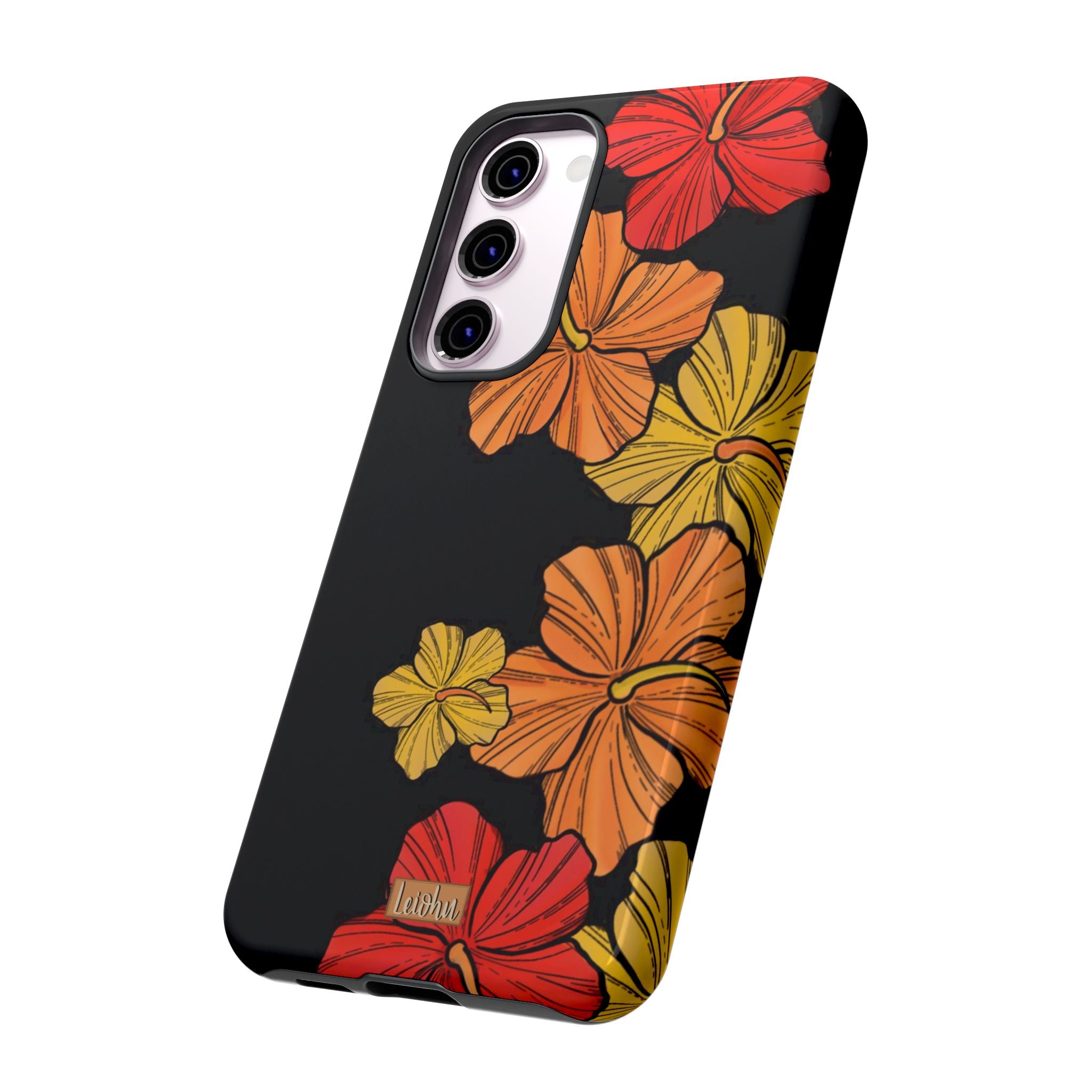 Vintage Hibiscus Pattern Samsung Galaxy Phone Case - Stylish Protective Cover for Galaxy S21/S20/S10/Note 20 - Perfect for Everyday Use, Travel & Gifting