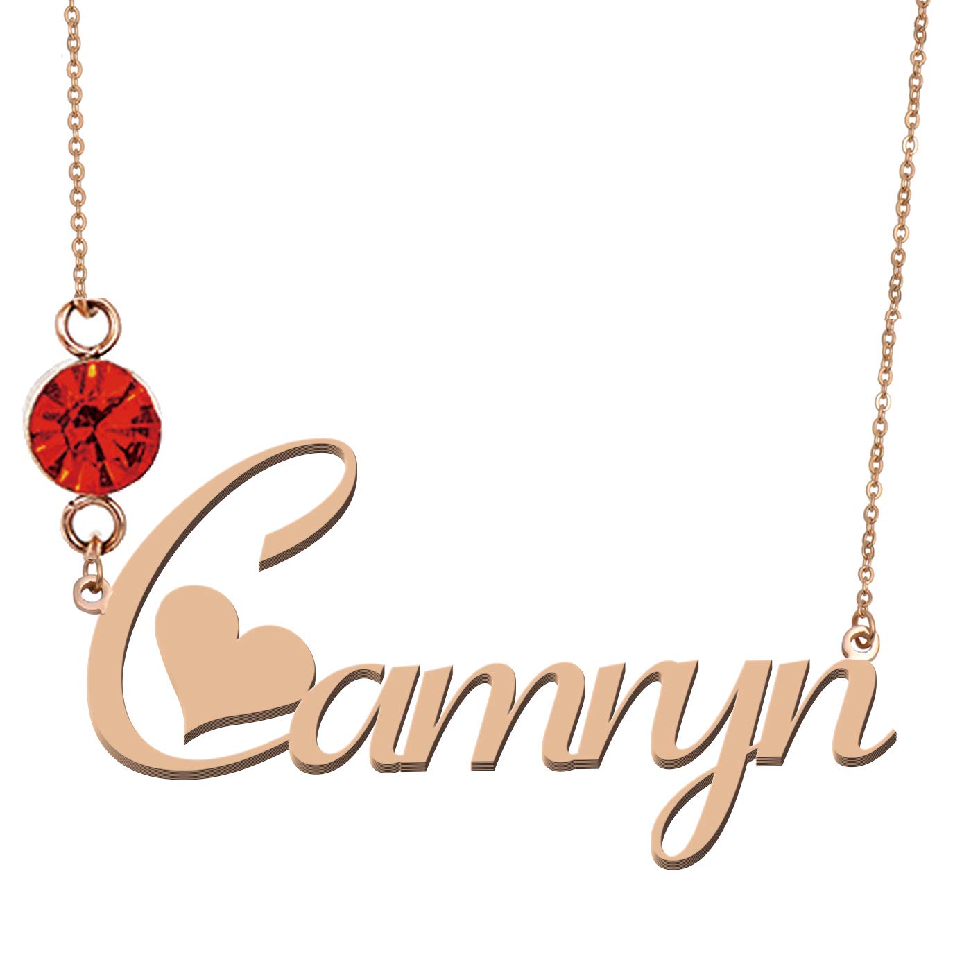Personalized Name Necklace with Birthstone - Custom Engraved Jewelry for Women, Gift for Mom, Wife, Daughter - Perfect for Birthdays, Anniversaries & Special Occasions