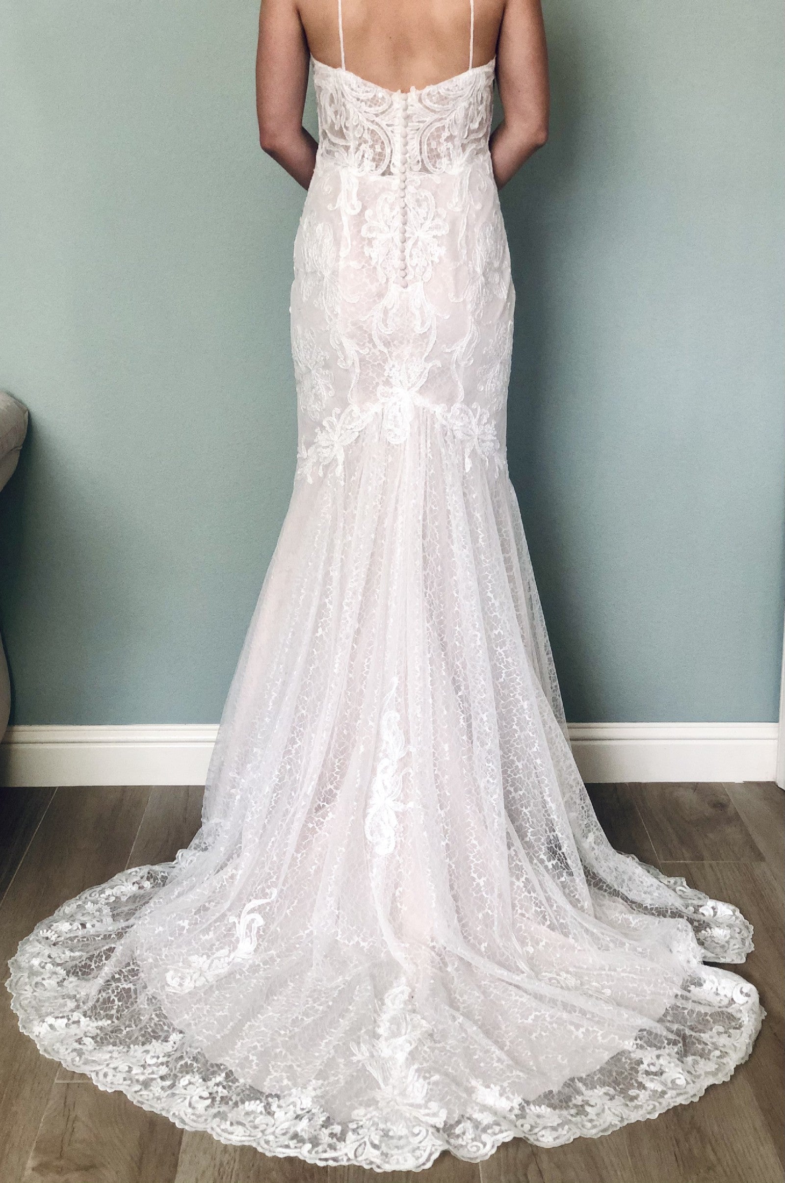 Rebecca Ingram Laurette Wedding Gown - Elegant A-Line Bridal Dress for Church Ceremony & Formal Events