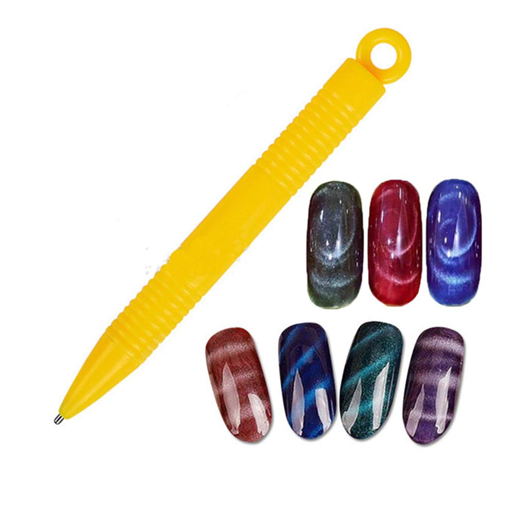 15Pcs Magnetic Nail Art Kit - Magnet Stick, Pen & Plates for 3D Cat Eye Gel Polish | DIY Manicure Tools for Home & Salon Use