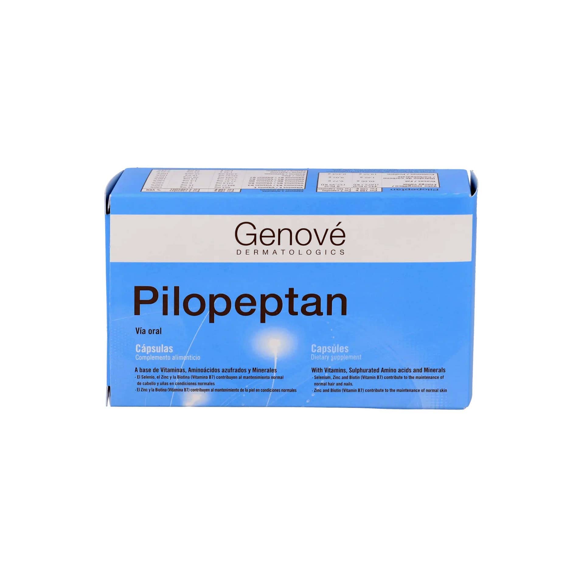 3 Pack Genové Pilopeptan 60 Capsules - Hair Loss Treatment for Women & Men - Natural Hair Regrowth Supplement - Oral Solution for Thicker Hair - Home & Travel Use