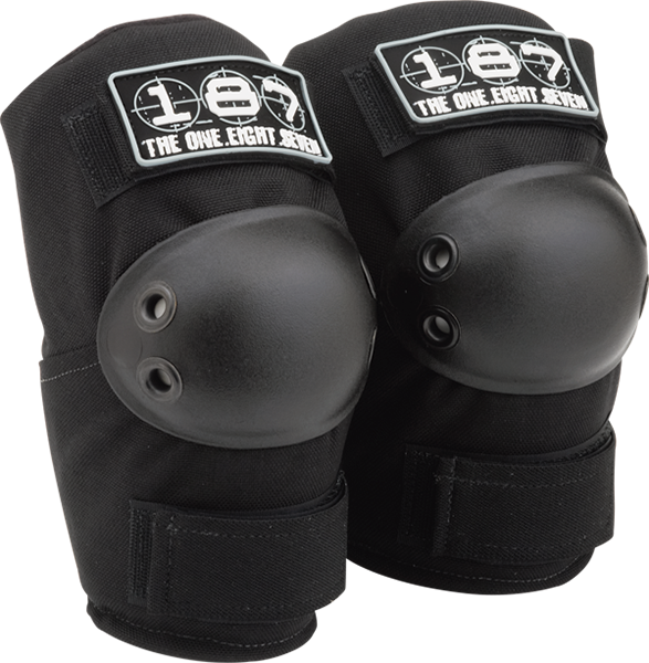 187 Standard Elbow Pads XXL Black - Protective Gear for Skateboarding, Rollerblading & BMX Riding