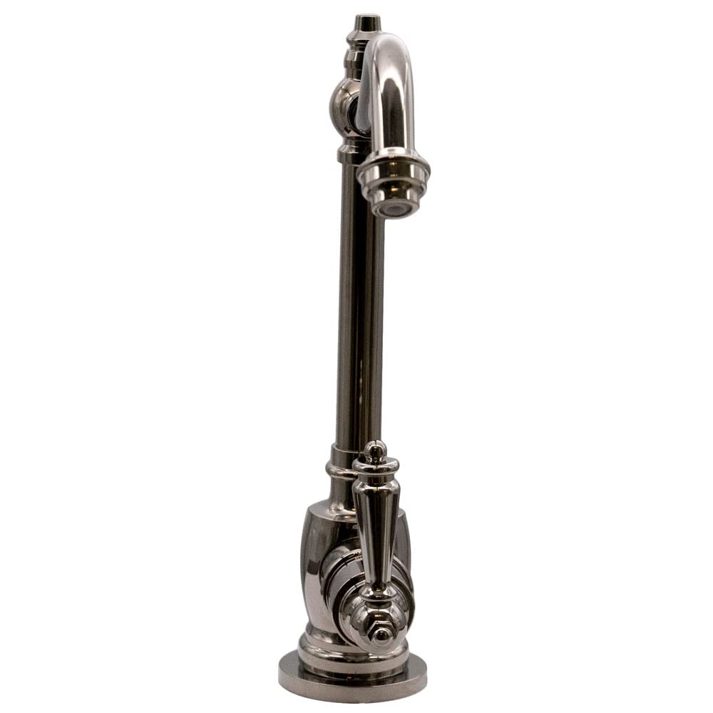 Westbrass D2035-NL-05 9 Inch Victorian Style Single Lever Cold Water Dispenser Faucet in Polished Nickel Finish - Perfect for Kitchen Sink, Bar, or Office Water Cooler Installation