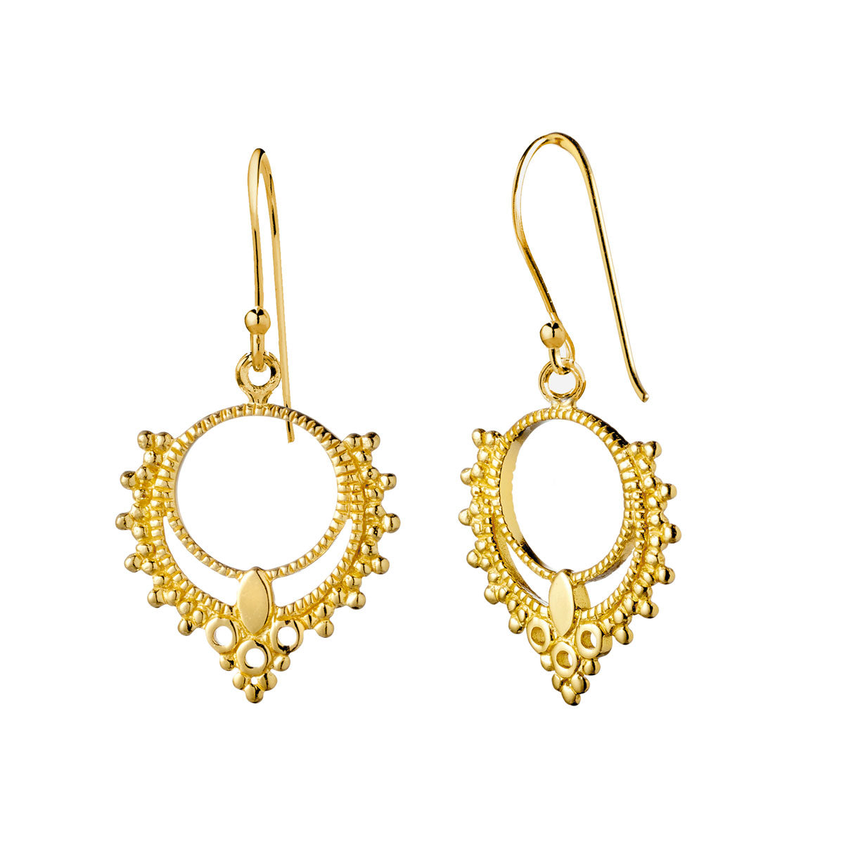 Periyar Gold Earrings for Women - Elegant Dangle Hoop Earrings for Party, Wedding & Everyday Wear
