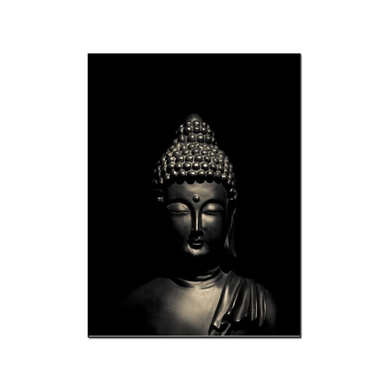 Peace Buddha Canvas Art Print - 12x16 Inch (30x40cm) Wall Decor for Living Room, Bedroom & Meditation Space - Premium Quality Poster for Home & Office
