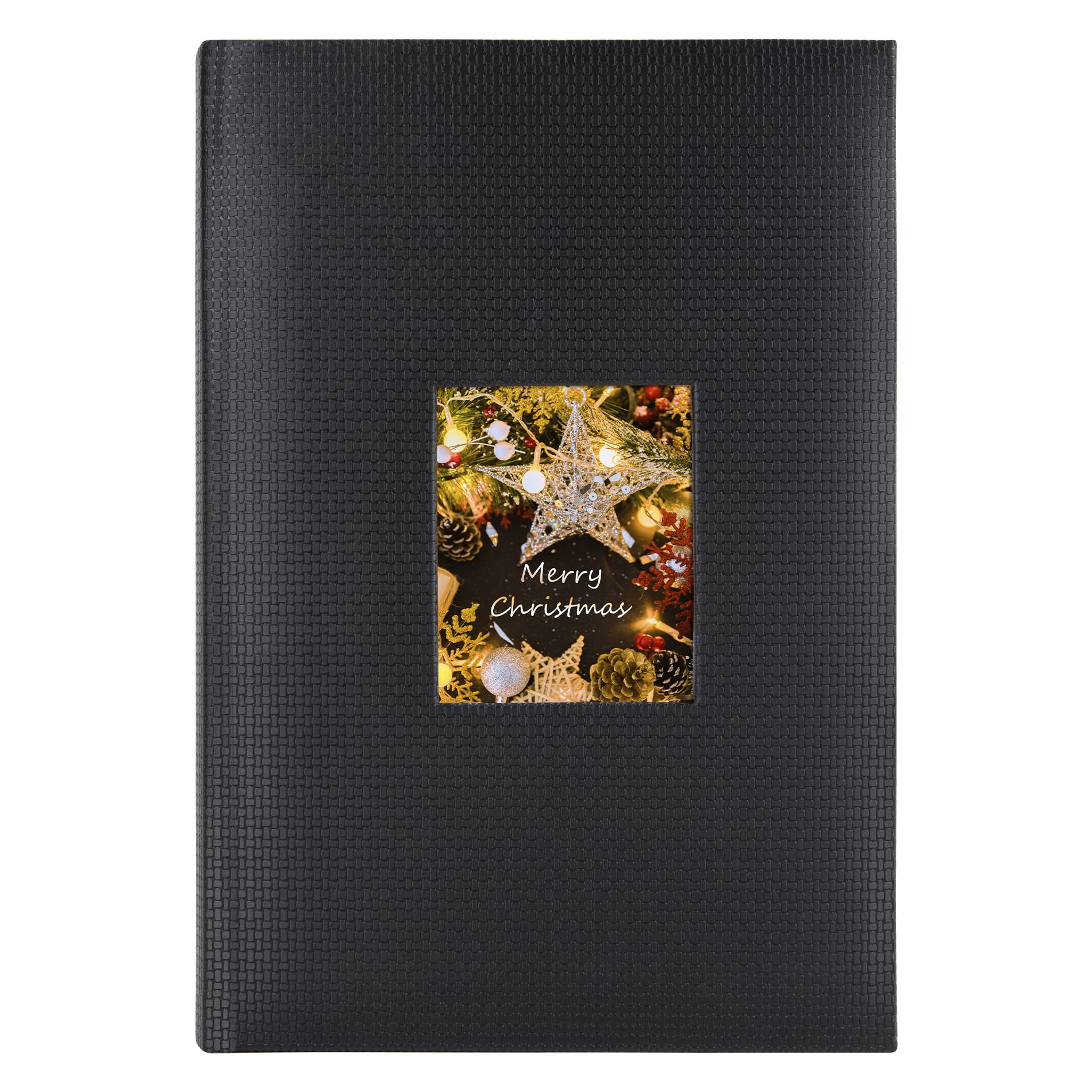 Premium Embossed Photo Album with 300 Pockets - Holds 4x6 Photos - Large Capacity Scrapbook for Family Memories, Weddings, Anniversaries, Vacations & Holidays (Black) - Perfect for Preserving Baby, Pet & Christmas Photos