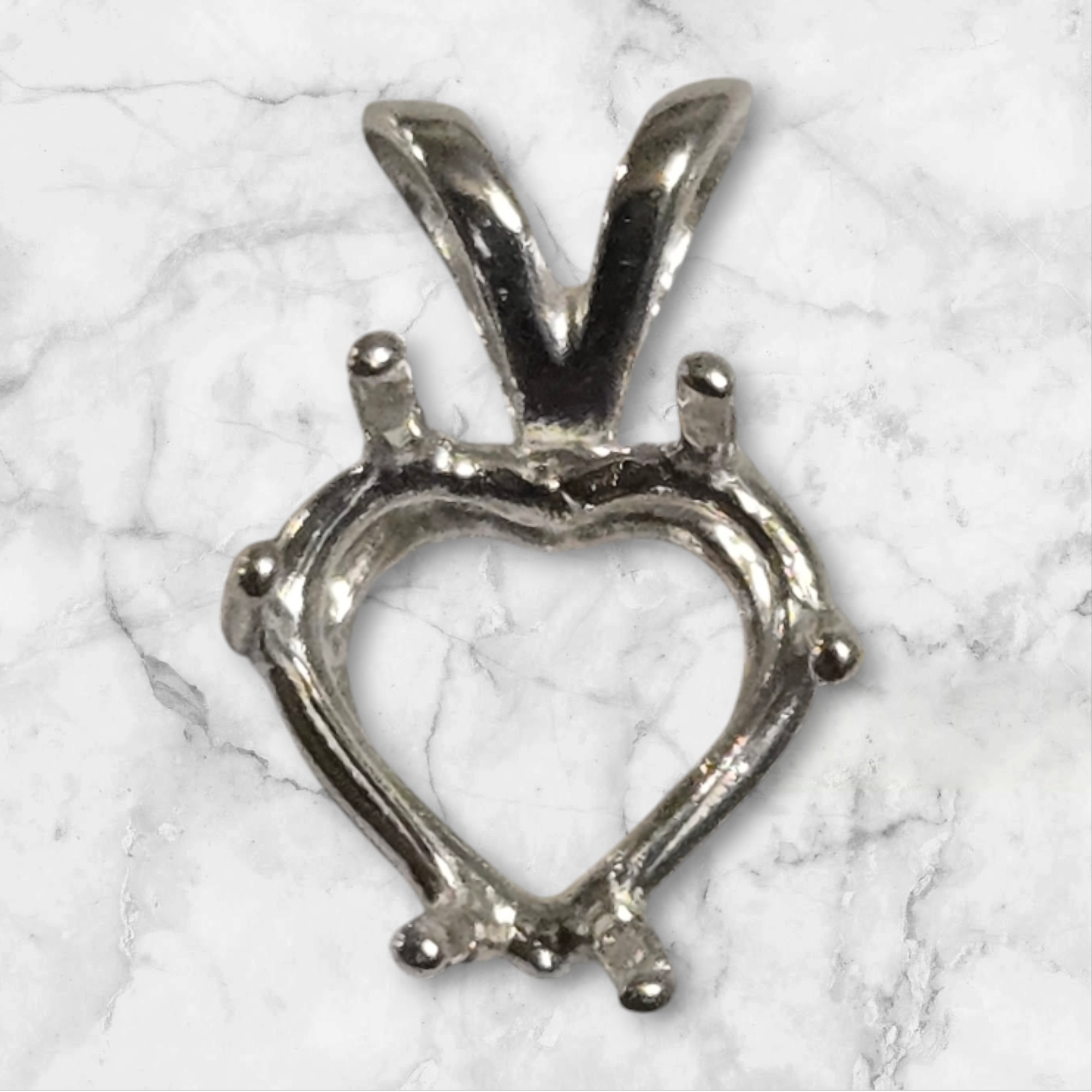 Solid Sterling Silver or 14K Gold Heart Pendant - 16mm Handmade in USA (Perfect for Valentine's Day Gifts & Anniversary Jewelry)