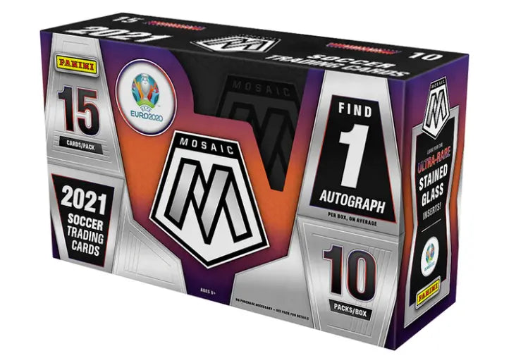 2021 Panini Soccer Mosaic Euro Hobby Box - Premium Collectible Soccer Trading Cards for UEFA Euro Tournament - Perfect for Collectors, Investors & Soccer Fans