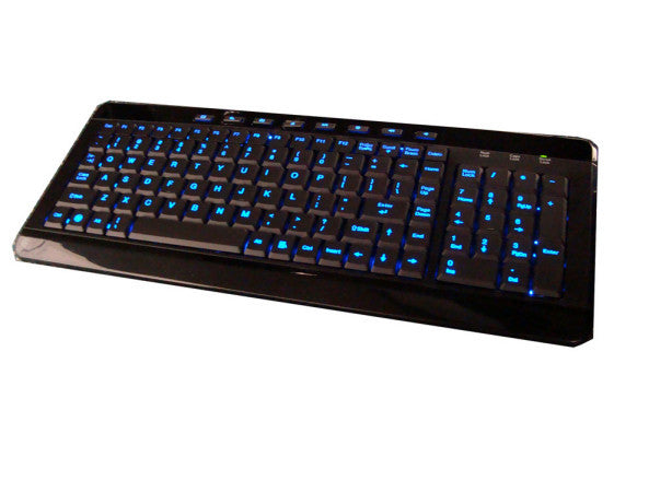 Multimedia LED Backlit Gaming Keyboard W 9868BK - USB Wired Mechanical Keyboard with Rainbow RGB Lighting for PC, Laptop, Mac - Perfect for Gaming, Typing & Office Work