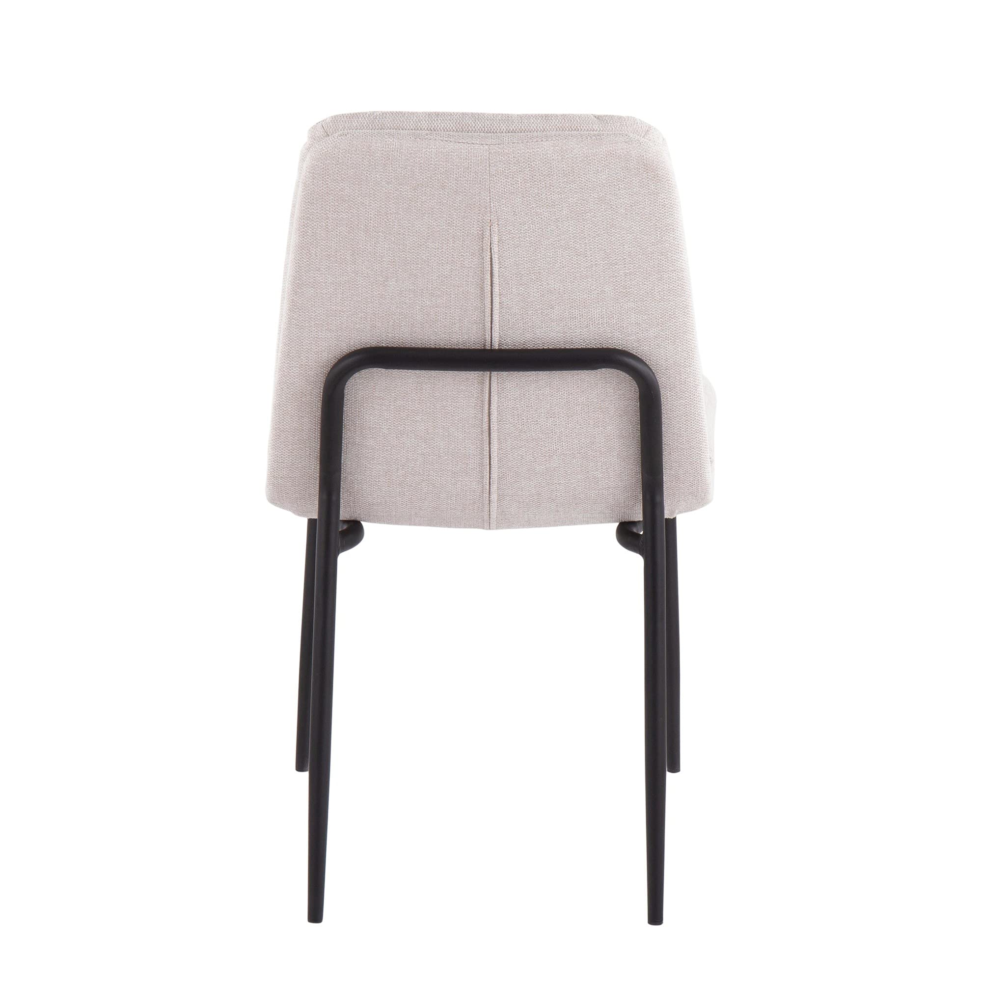LumiSource Smith Modern Upholstered Dining Chairs Set of 2 - Contemporary Kitchen & Dining Room Chairs for Home, Restaurant, or Cafe Use