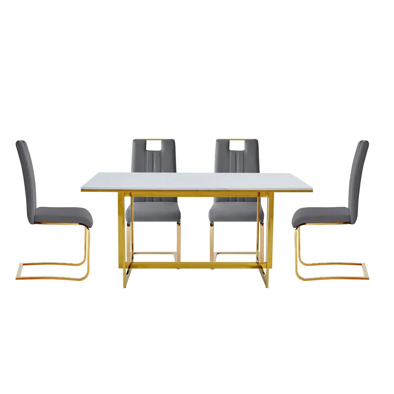 Althea 5-Piece Dining Set 7451 - Modern Kitchen Table & Chairs for Small Spaces, Perfect for Apartments, Breakfast Nooks & Cozy Dining Areas