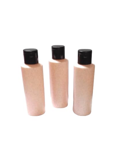 SHREE MAHA 100ml Empty Cosmetic Bottles with Flip-Top Cap - 6 Pack Reusable Refillable Travel Containers for Shampoo, Hair Oil, Massage Oil & Beauty Products - Portable Storage Solution for Home & Salon Use (Pink)