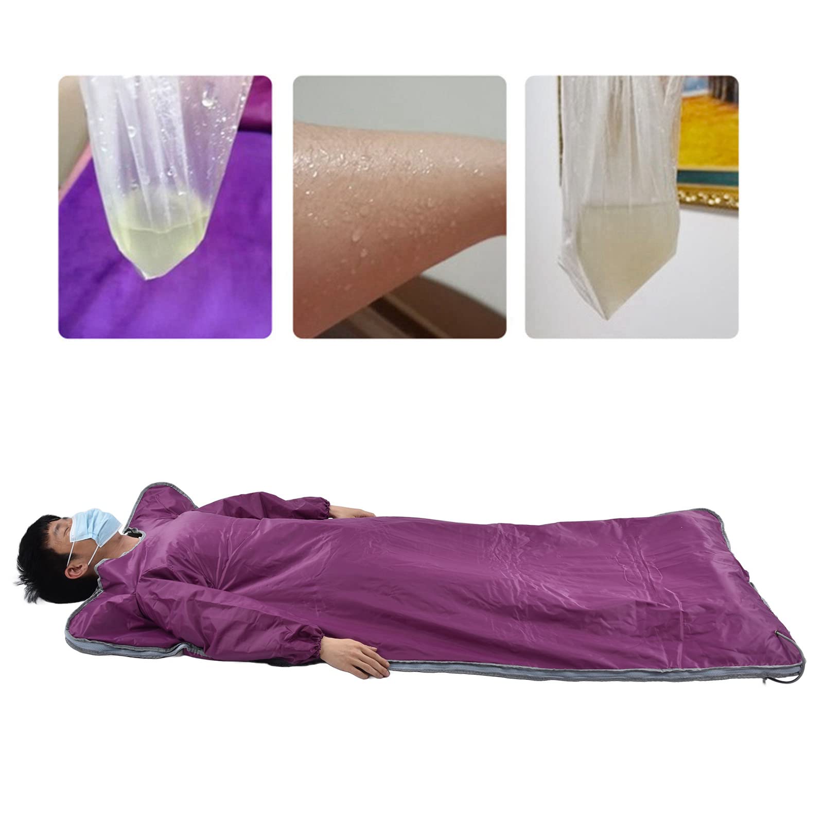 Entatial Detox Heat Blanket - Odorless Far Infrared Sauna Blanket with Sleeves for Weight Loss & Relaxation | Portable Home Spa Therapy for Detox, Pain Relief & Better Sleep