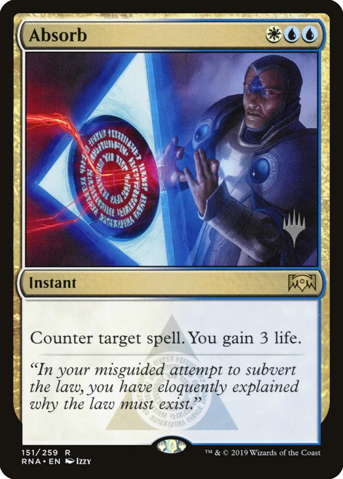 Magic: The Gathering Absorb Promo Pack - Ravnica Allegiance Exclusive Promos | Collectible Trading Card Game for MTG Players & Enthusiasts | Perfect for Tournaments, Deck Building & Gifts