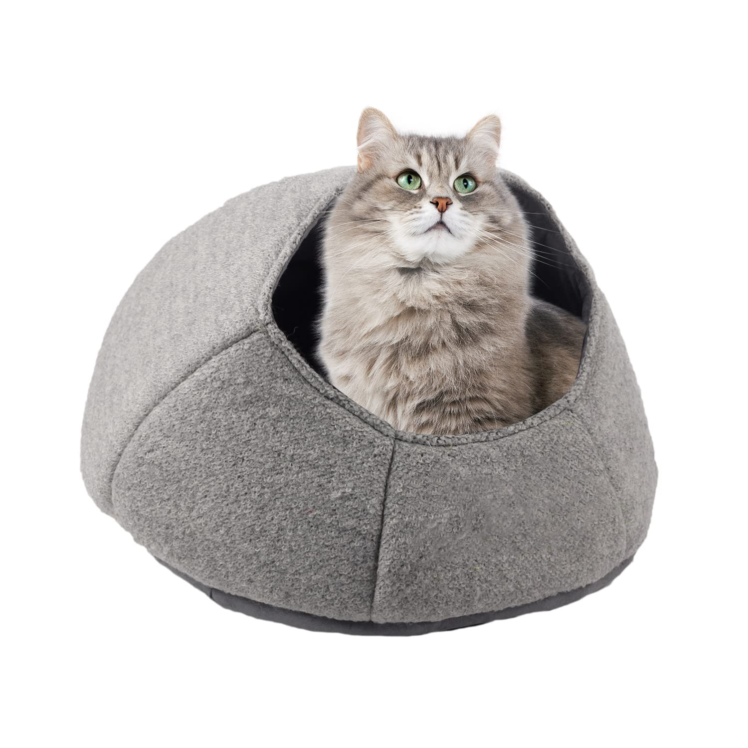 All For Paws Cozy Warm Cat Cave Bed - Soft Plush Pet Sleeping Nest for Indoor Cats & Small Dogs | Perfect for Winter Snuggling & Nap Time Comfort