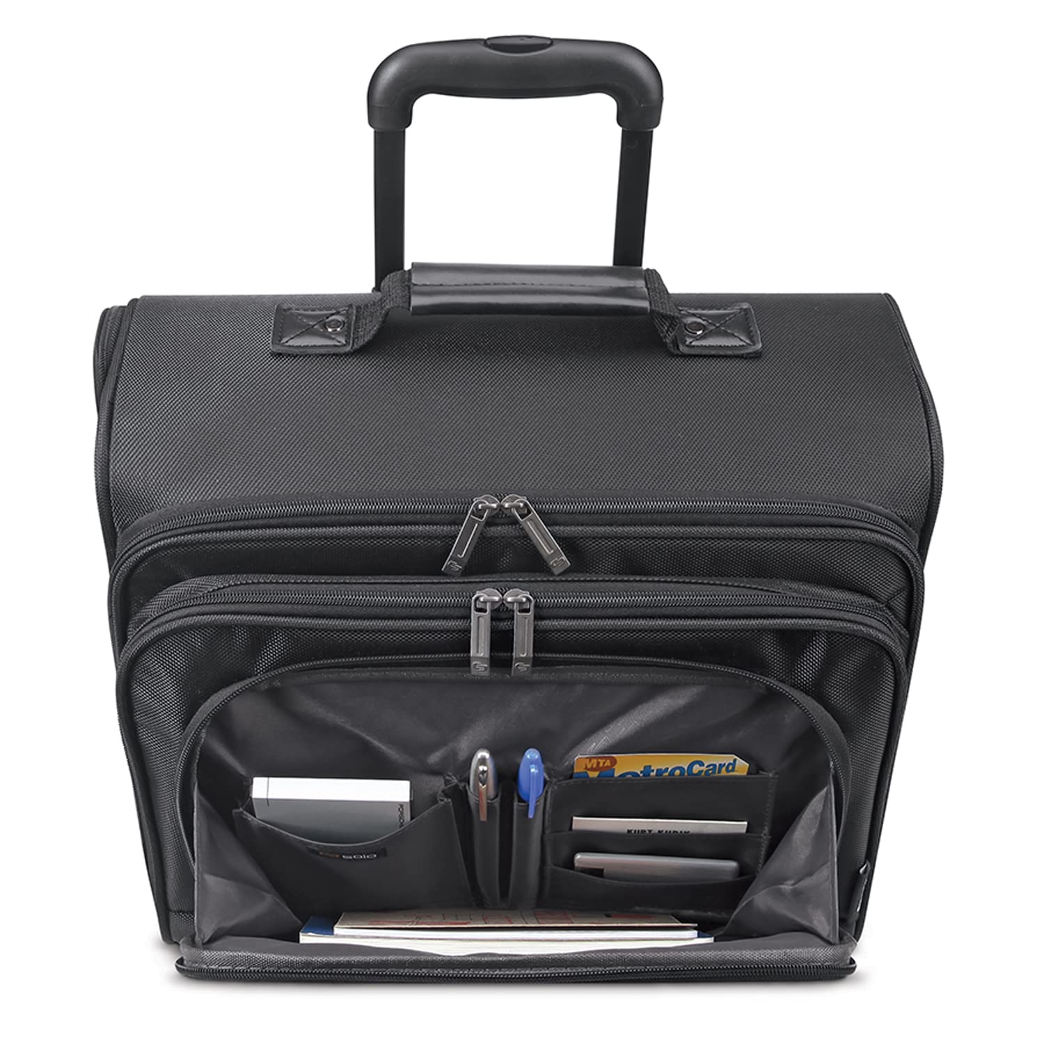 Solo New York Columbus 15.6-Inch Laptop Rolling Overnighter Business Travel Case with Removable Sleeve - Black (B64) - Perfect for Business Trips, Air Travel & Daily Commute