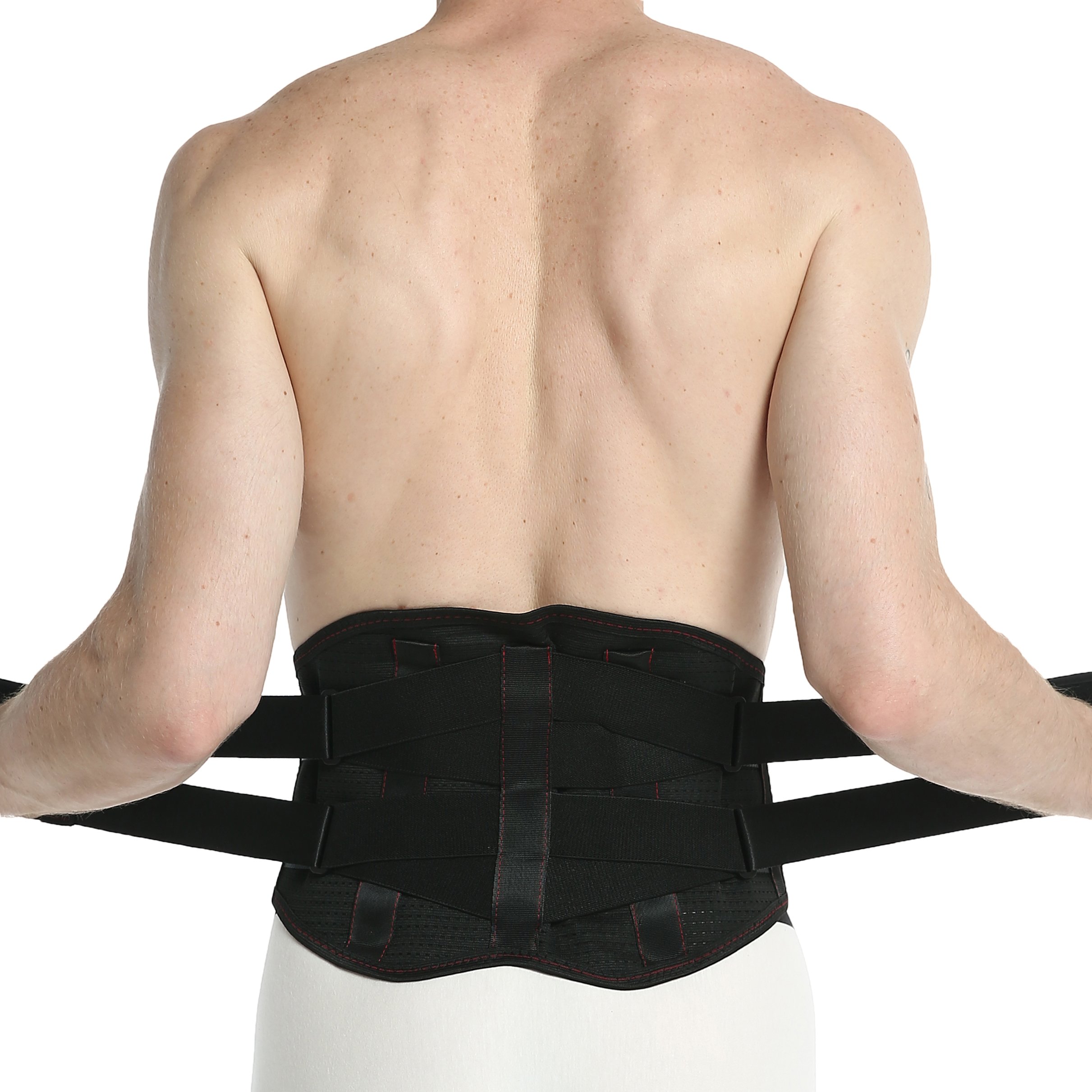 NeoTech Care Back Support Belt - Breathable & Adjustable Lower Back Brace for Men & Women - Double Pull Compression Straps for Pain Relief - Perfect for Workouts, Lifting & Back Pain (Black, Size XL)