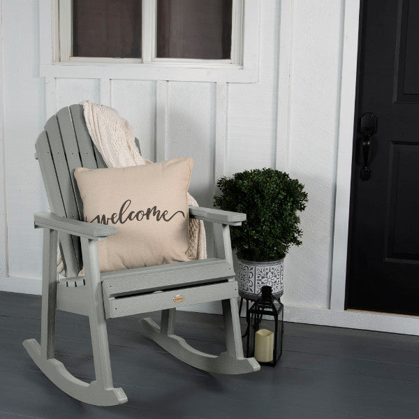 Hamilton Rocking Chair - Comfortable Wooden Rocking Chair for Living Room, Nursery & Porch - Classic Design with Padded Seat & Backrest - Perfect for Relaxing, Nursing & Reading