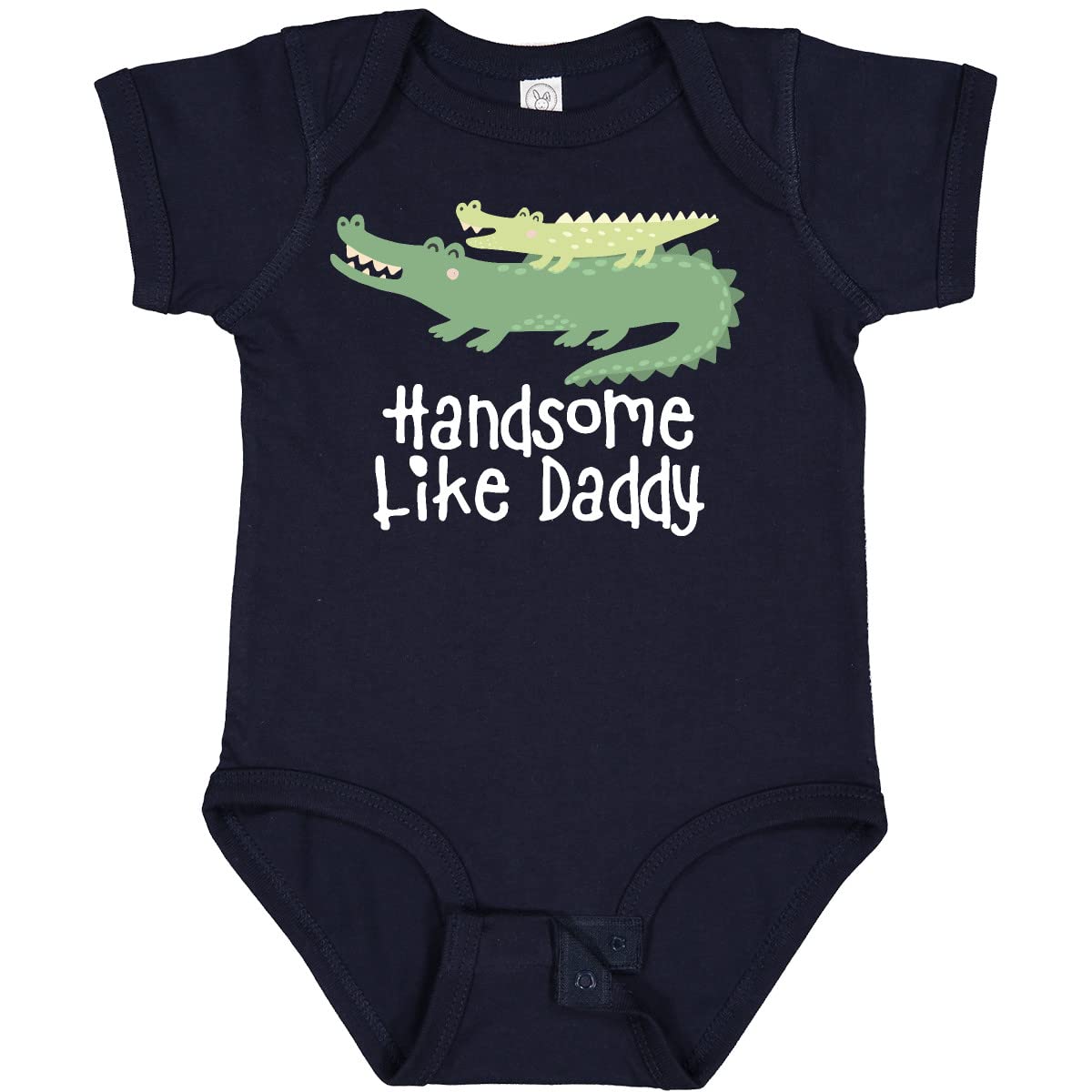 Inktastic Alligator Handsome Like Daddy Baby Boy Bodysuit - Cute Outfit for Newborns, Infants & Toddlers - Perfect for Family Photos, Birthday Parties & Everyday Wear
