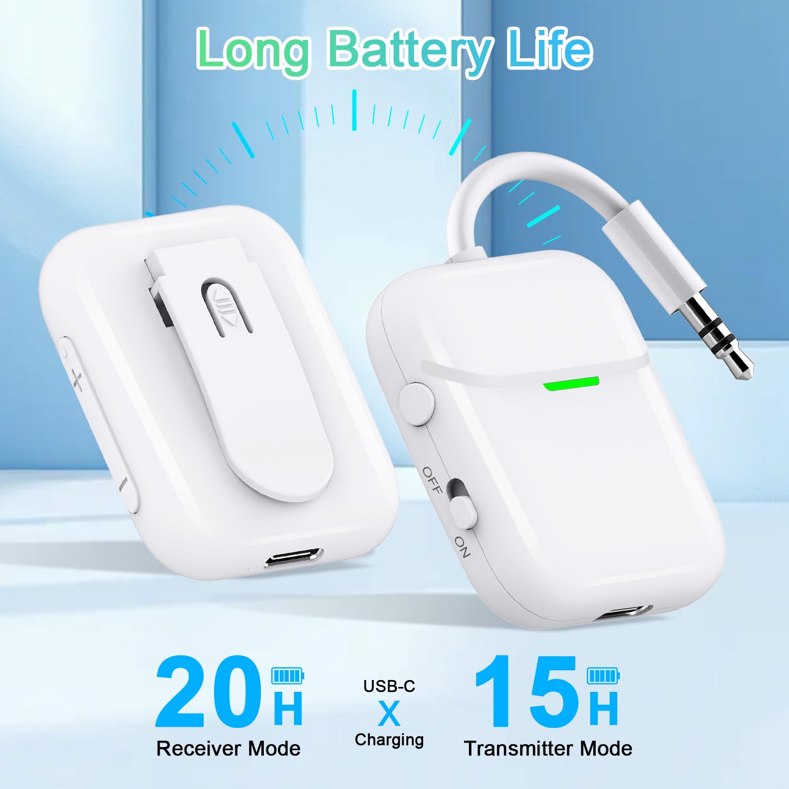 Wireless TV Headphones for Seniors - Bluetooth Transmitter & Receiver, Plug & Play, No Delay, 2.4GHz, 3.5mm AUX & RCA - Perfect for Watching TV, Movies & Hearing Assistance (Can Use While Charging) - Ideal Gift for Elderly Parents & Grandparents