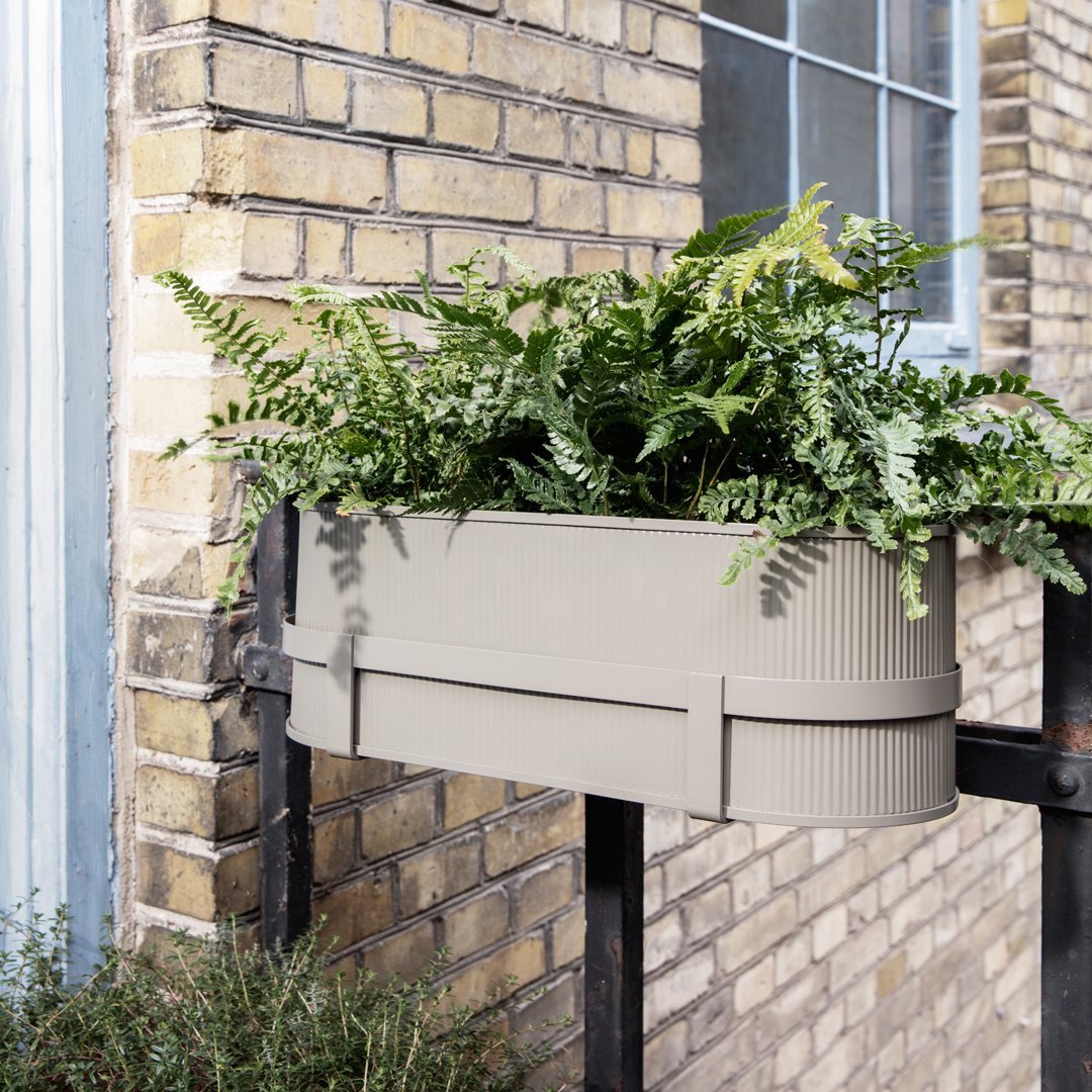 Ferm Living Bau Balcony Box - Modern Outdoor Storage Solution for Small Spaces | Perfect for Balcony, Patio, Garden & Apartment Organization | Herman Studio Collection
