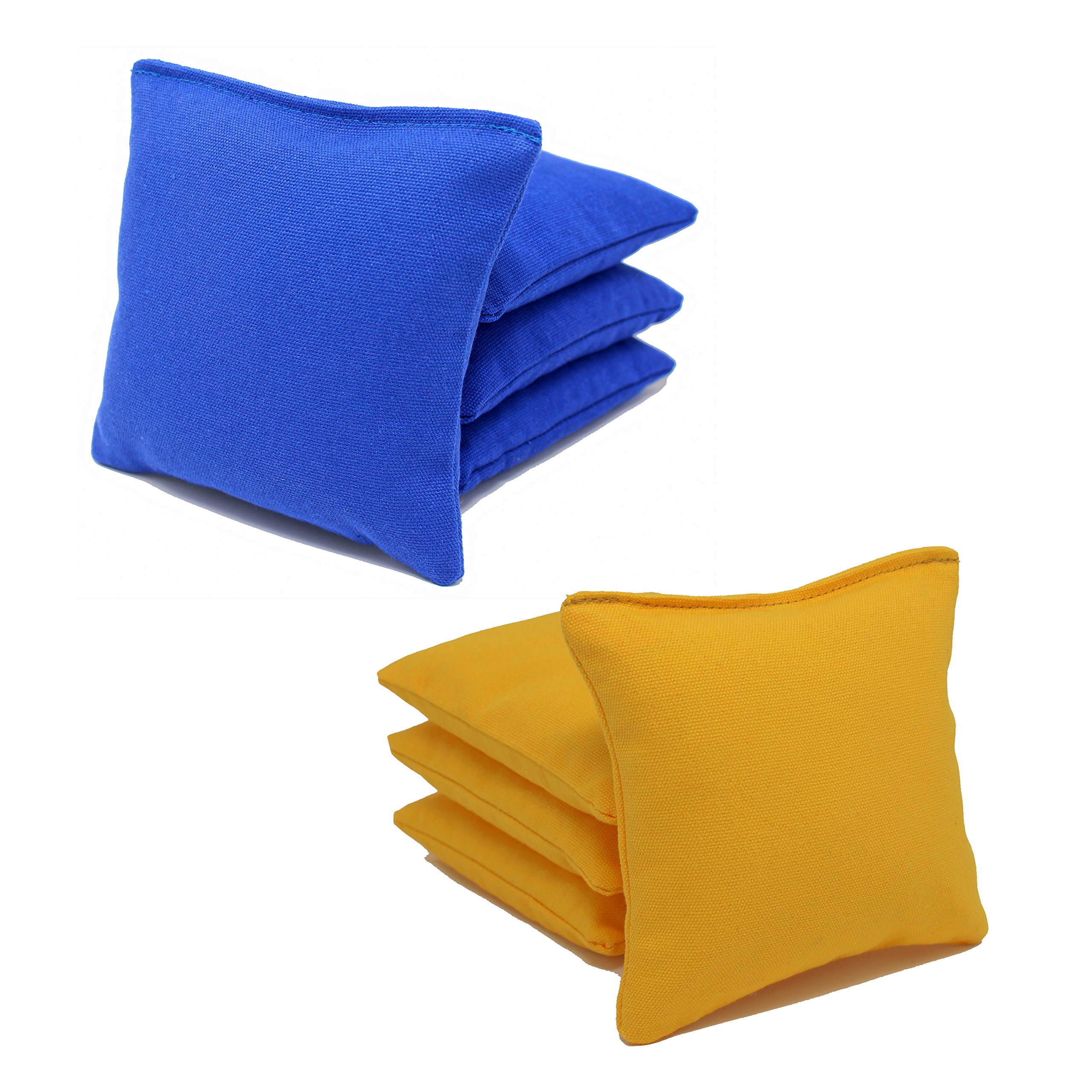 Premium Regulation Cornhole Bags Set of 8 - ACA Approved for Tournaments (Royal & Yellow) | 25+ Color Options | Perfect for Backyard Games, Tailgating & Outdoor Parties
