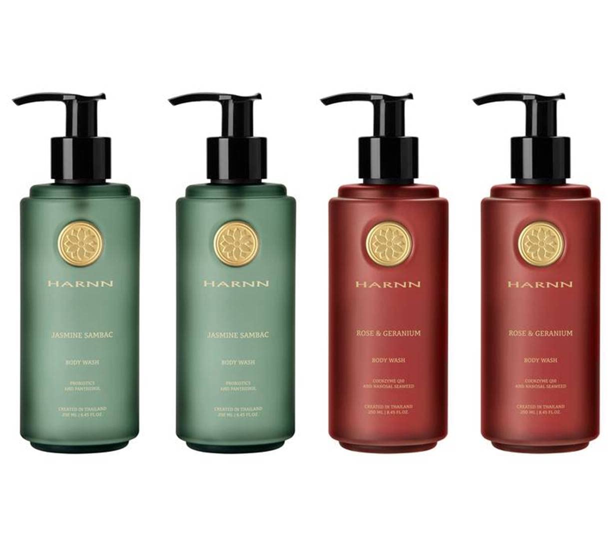 HARNN Jasmine Sambac & Almond Body Wash Set - Luxurious Moisturizing & Aromatherapy for Relaxing Bath & Shower Time - Perfect for Spa Day & Self-Care Routine