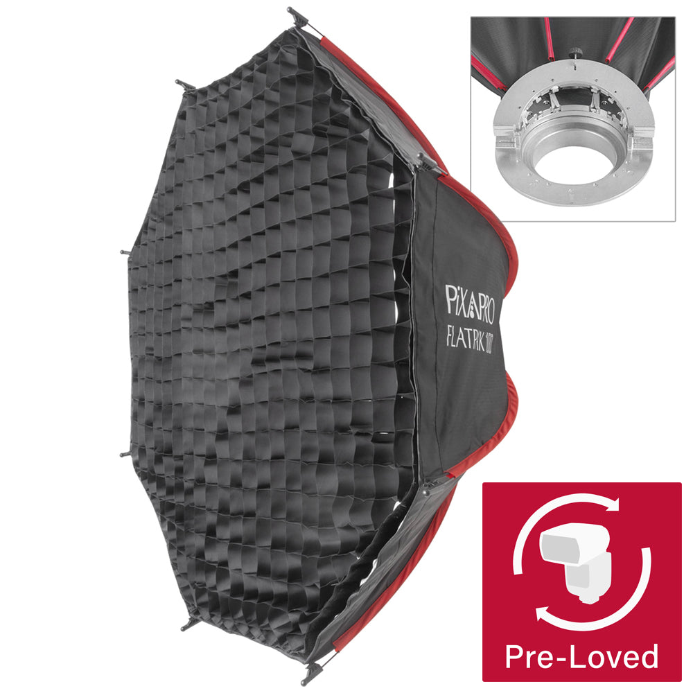 100cm Quick Setup Portable FlatPak Octagonal Softbox - Bowens S Type Mount (Patented Design) for Professional Photography & Video Lighting - Perfect for Studio, Portrait, and Product Shoots