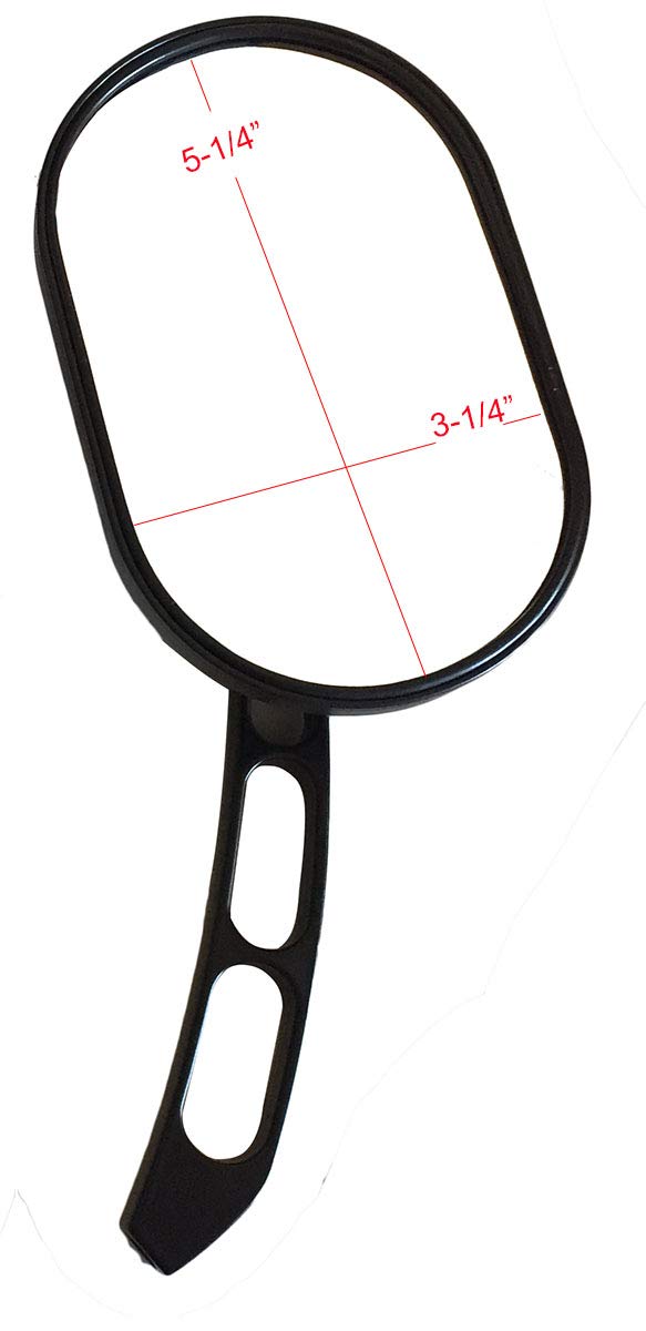Black Magnum Oval Head Teardrop Stem Motorcycle Mirrors - Compatible with 2015 KTM 1190 Adventure R - Durable Replacement Mirrors for Enhanced Visibility & Safety - Perfect for Road Trips, Highway Cruising and Adventure Riding