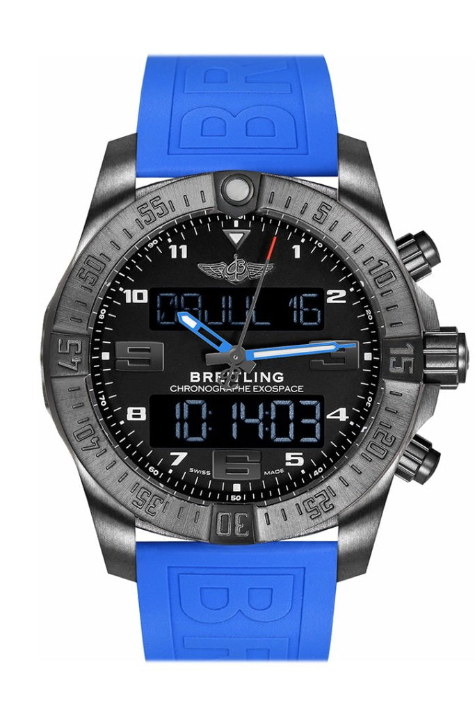Breitling Exospace B55 Blue Rubber Strap Men's Watch VB5510H2 BE45 - Luxury Smartwatch for Aviation & Outdoor Adventures
