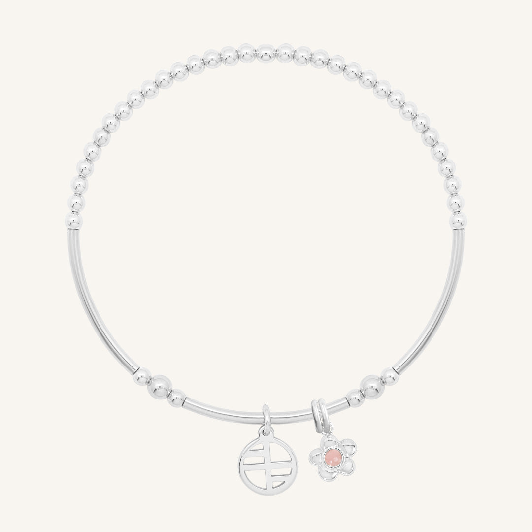 Blossom Charm Bracelet for Women - Elegant Floral Beaded Jewelry Gift for Birthday, Anniversary & Valentine's Day - Perfect for Casual Wear, Date Nights & Special Occasions