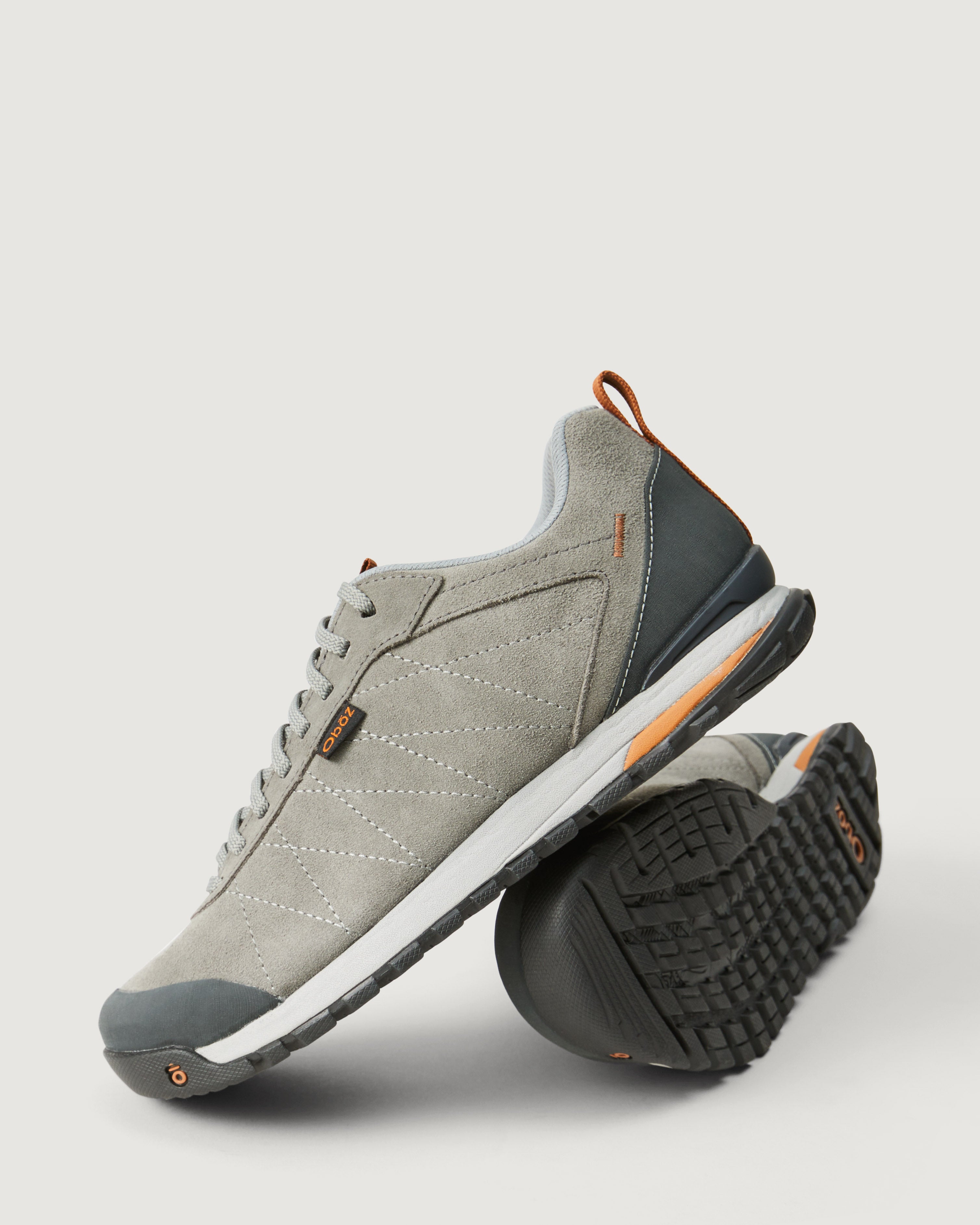 Oboz Bozeman Low Leather Shoes for Men - Charcoal Hiking & Outdoor Walking Shoes - Durable & Comfortable for Trail Adventures