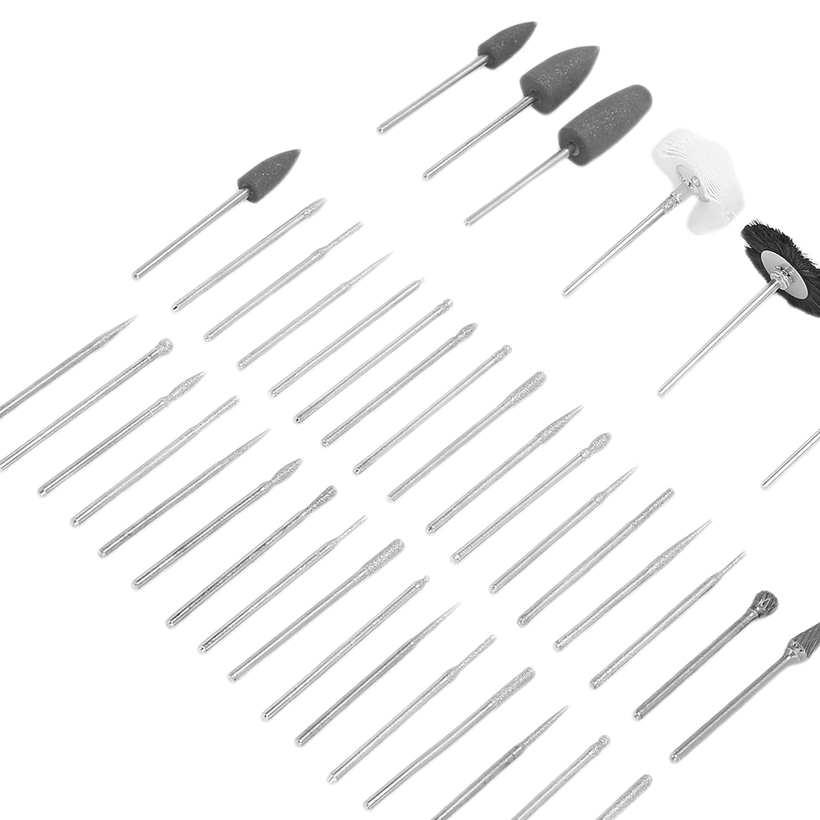 Professional 2-Piece Nail Drill Bit Set - 2.35mm/0.1in Multifunctional Grinding Heads for Acrylic, Gel & Natural Nails - Perfect for Salon, Home Manicure & Nail Art