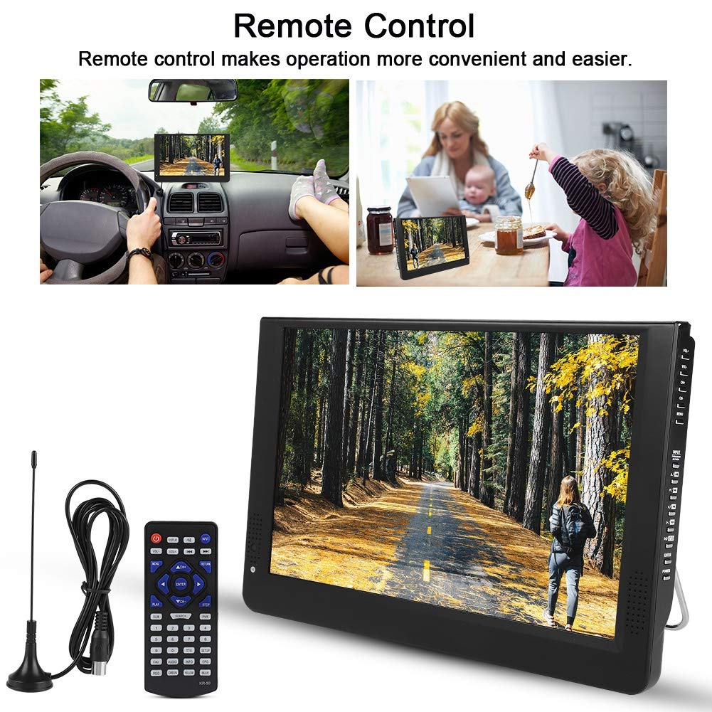 12-inch Portable Smart TV with 1080P Full HD ATSC Digital Tuner - Color Screen Car & Home Digital Television for Travel, Camping, Kitchen & Bedroom Entertainment
