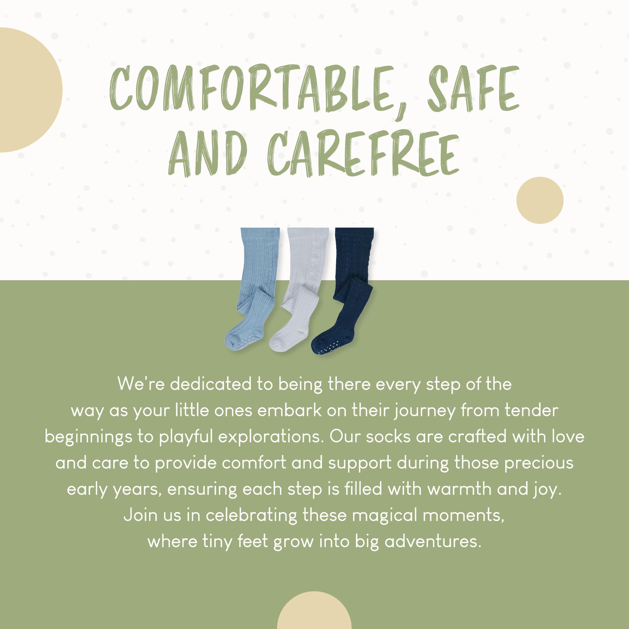 **Unisex Baby Tights - 3 Pack Soft Cotton Thick Leggings with Anti-Slip Sole for Boys & Girls | Seamless & Comfortable for Playtime, Daycare & Winter Wear**