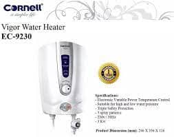 CORNELL EC9230 Instant Water Heater - Fast & Efficient Hot Water Solution for Home, Office, and RV Use