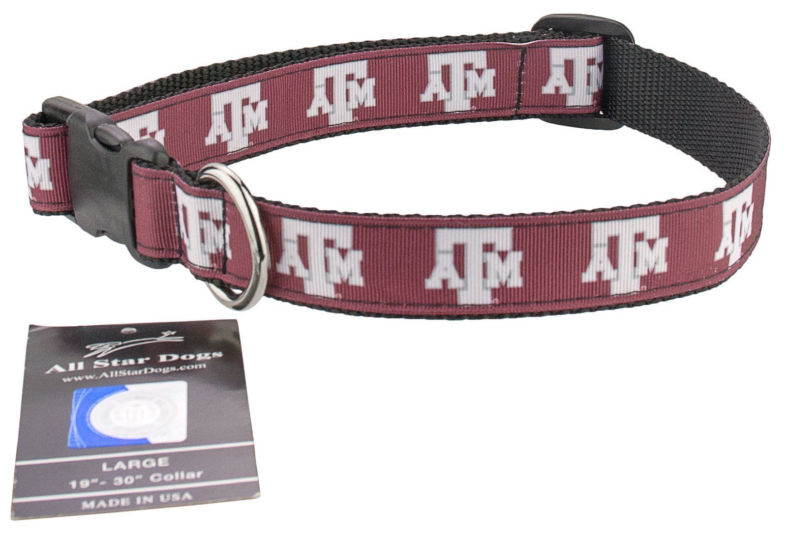 Texas A&M Aggies Ribbon Dog Collar for Small Dogs - NCAA College Team Pet Accessory for Game Day & School Spirit (Extra Small)